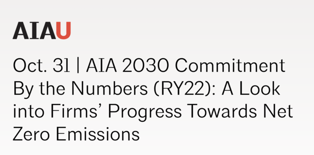 AIA 2030 Commitment By the Numbers RY22 A Look into Firms Progress Towards Net Zero Emissions